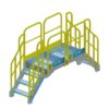 Stair, Platform, OSHA, Yellow, Aluminum