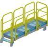 OSHA Yellow, Access 3 Platform, 1 Step Stair, Handrail, ERECTASTEP, Tower Support