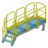 OSHA Yellow, Access 3 Platform, 2 Step Stair, Handrail, ERECTASTEP, Tower Support