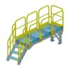 OSHA Yellow, Access 3 Platform, 3 Step Stair, Handrail, ERECTASTEP, Tower Support