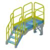 OSHA Yellow, Access 2 Platform, 3 Step Stair, Handrail, ERECTASTEP, Tower Support