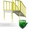 OSHA Yellow, Portable Stairs, Adjustable Legs, Direct Entry, OSHA Compliant