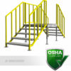 OSHA Yellow, Portable Stairs, Adjustable Legs, Multiple Entries, OSHA Complaint