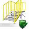 OSHA Yellow, Portable Stairs, Adjustable Legs, Right Entry, OSHA Complaint