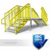 OSHA Yellow, Portable Stairs, Adjustable Legs, Multiple Entries, IBC Complaint